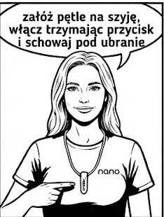 Tesla nano krok 2 — pętla na szyję pod ubranie